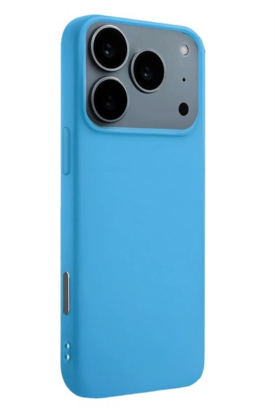 Mey İthalat®   iPhone 17 Pro Nano içi Kadife Silikon - Mavi