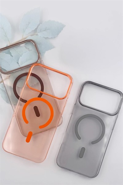 Mey İthalat®   iPhone 17 Pro PC Blank Magsafe Kapak - Çöl Titanyum