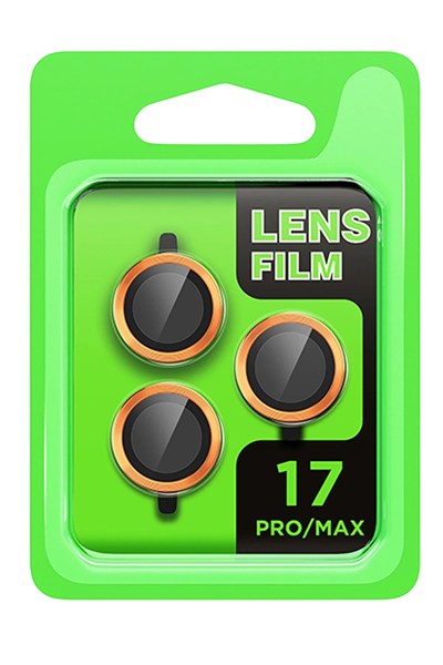 Mey İthalat®   iPhone 17 Pro Raze Metal Kamera Lens - Turuncu