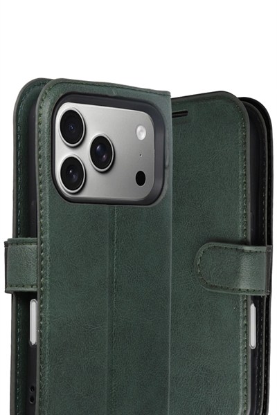 Mey İthalat®   iPhone 17 Pro Trend S Plus Kapaklı Kılıf - Yeşil