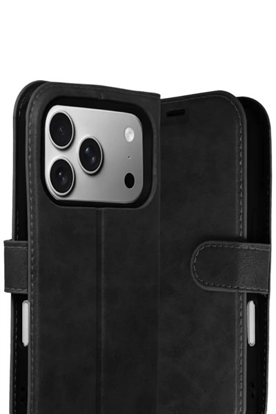 Mey İthalat®   iPhone 17 Pro Trend S Plus Kapaklı Kılıf - Siyah