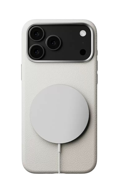 Mey İthalat®   iPhone 17 Pro Wonder Deri Magsafe Kapak - Beyaz