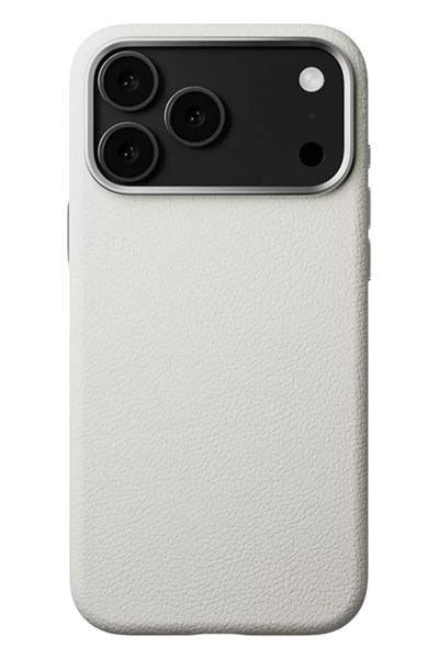 Mey İthalat®   iPhone 17 Pro Wonder Deri Magsafe Kapak - Beyaz