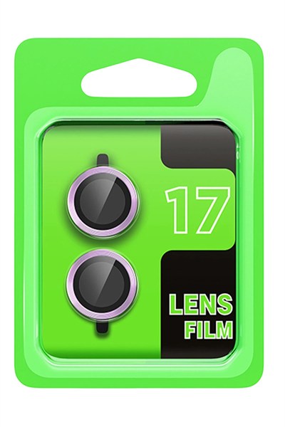 Mey İthalat®   iPhone 17 Raze Metal Kamera Lens - Açık Mor