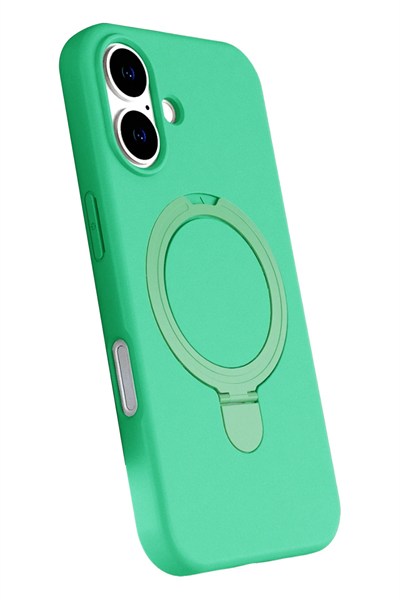 Mey İthalat®   iPhone 17 Regal Magsafe Standlı Kapak - Yeşil