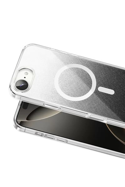 Mey İthalat®   iPhone 17E Sora Simli Magsafe Kapak - Siyah