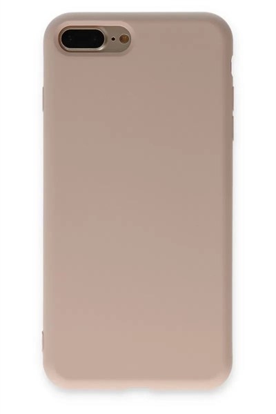 Mey İthalat®   iPhone 7 Plus Kılıf Nano içi Kadife Silikon - Pudra