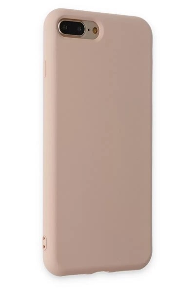Mey İthalat®   iPhone 7 Plus Kılıf Nano içi Kadife Silikon - Pudra