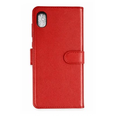 Mey İthalat®   iPhone XS Max Trend S Plus Kapaklı Kılıf - Kırmızı
