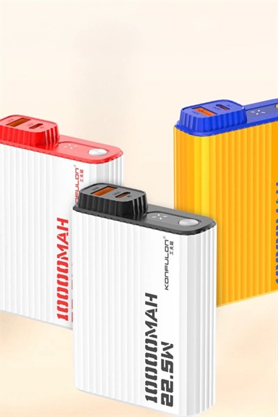 Mey İthalat®  A40Q 10.000 mAh PD 20W Mini Powerbank - Siyah-Beyaz