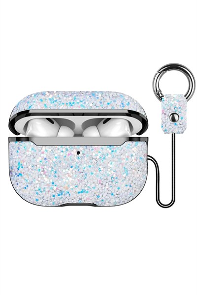 Mey İthalat®  Airpods 2 (2.nesil) Bright Simli Airpods Kapak - Gümüş