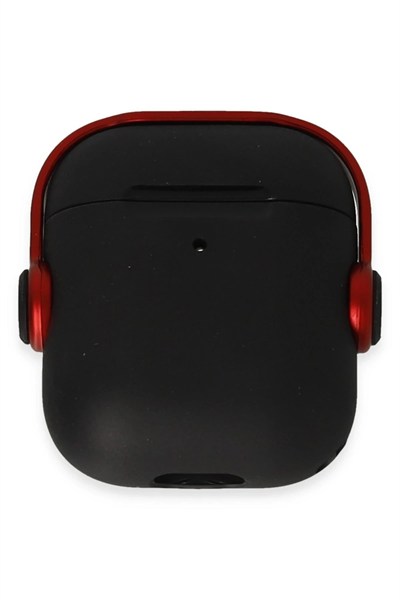 Mey İthalat®  Airpods 2 (2.nesil) Cool Kılıf - Siyah-Kırmızı