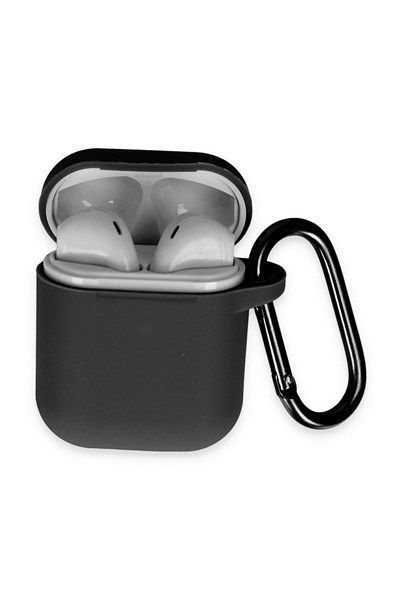 Mey İthalat®  Airpods 2 (2.nesil) Hang Kılıf - Siyah
