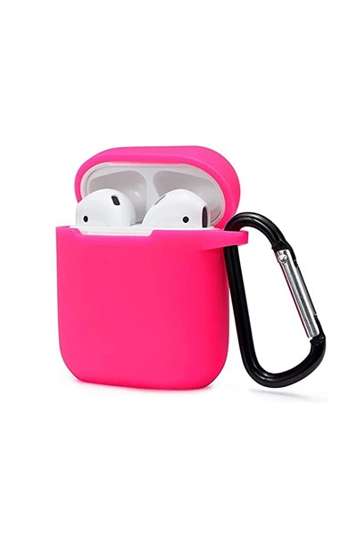 Mey İthalat®  Airpods 2 (2.nesil) Sert Silikon Kılıf - Pembe