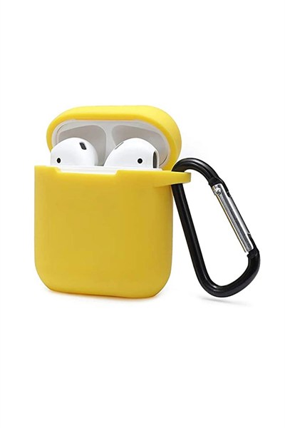 Mey İthalat®  Airpods 2 (2.nesil) Sert Silikon Kılıf - Sarı