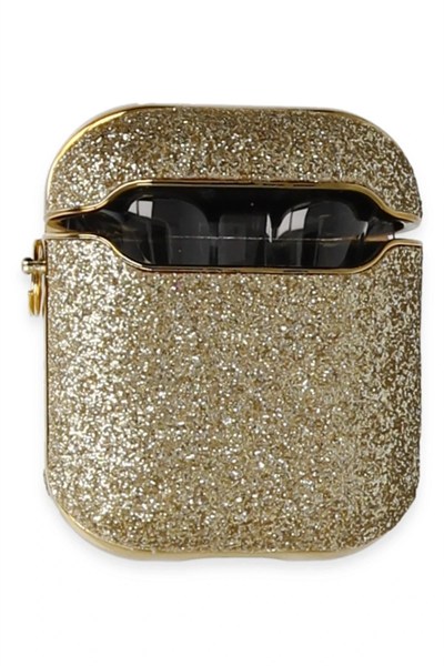 Mey İthalat®  Airpods 2 (2.nesil) Spell Simli Kılıf - Gold