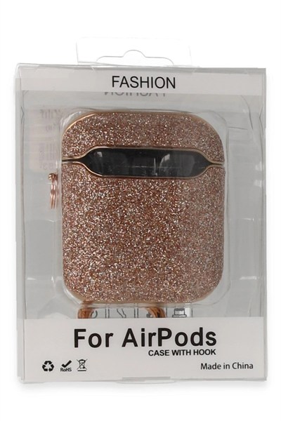 Mey İthalat®  Airpods 2 (2.nesil) Spell Simli Kılıf - Rose Gold