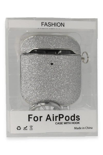 Mey İthalat®  Airpods 2 (2.nesil) Spell Simli Kılıf - Gümüş