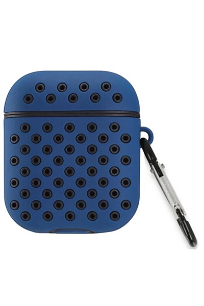 Mey İthalat®  Airpods 2 (2.nesil) Spor Delikli Kılıf - Lacivert-Siyah