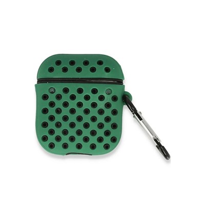 Mey İthalat®  Airpods 2 (2.nesil) Spor Delikli Kılıf - Yeşil-Siyah