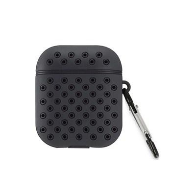 Mey İthalat®  Airpods 2 (2.nesil) Spor Delikli Kılıf - Siyah-Siyah