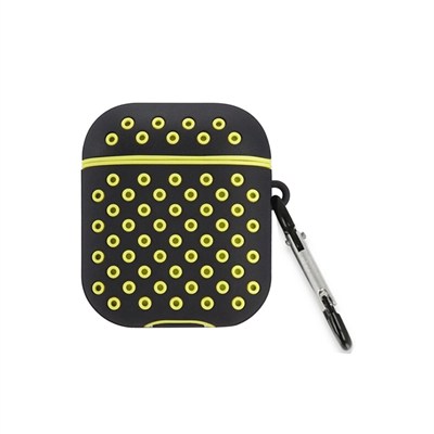 Mey İthalat®  Airpods 2 (2.nesil) Spor Delikli Kılıf - Siyah-Sarı
