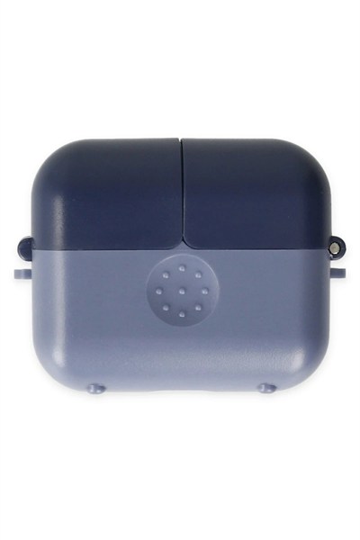 Mey İthalat®  Airpods 3 (3.nesil) Basmalı Kılıf - Mavi-Lacivert