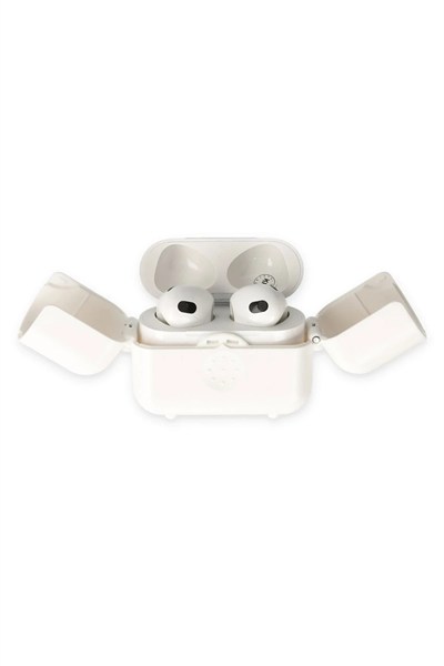 Mey İthalat®  Airpods 3 (3.nesil) Basmalı Kılıf - Beyaz