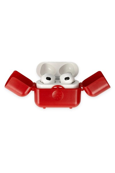 Mey İthalat®  Airpods 3 (3.nesil) Basmalı Kılıf - Kırmızı