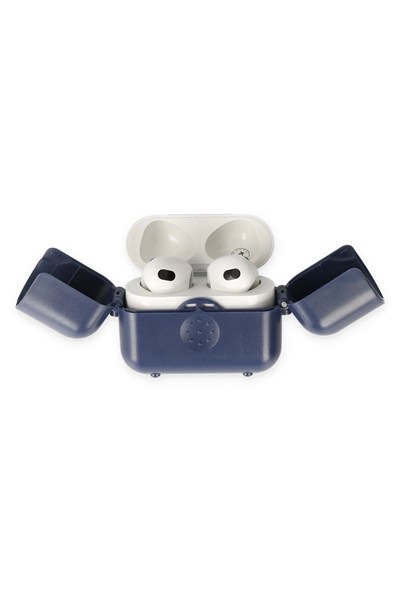 Mey İthalat®  Airpods 3 (3.nesil) Basmalı Kılıf - Lacivert