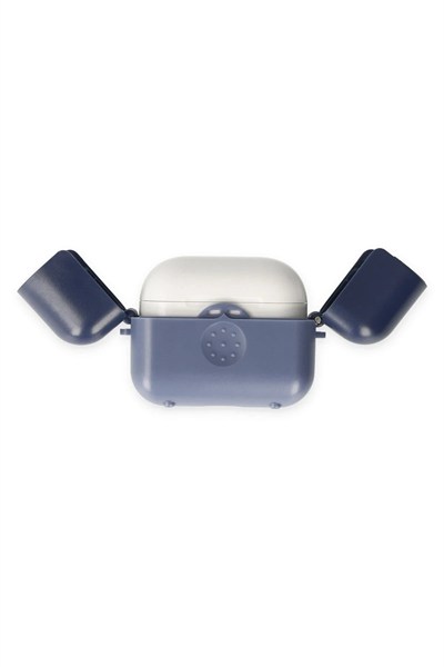 Mey İthalat®  Airpods 3 (3.nesil) Basmalı Kılıf - Mavi-Lacivert