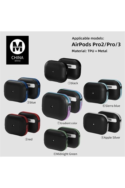 Mey İthalat®  Airpods 3 (3.nesil) MO-A8 Armor Kılıf - Lacivert