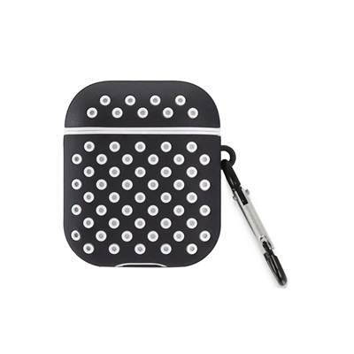 Mey İthalat®  Airpods 3 (3.nesil) Spor Delikli Kılıf - Siyah-Beyaz
