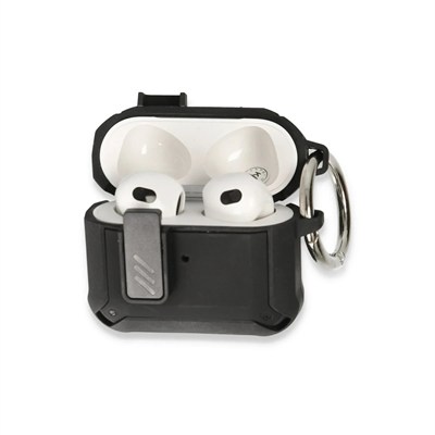 Mey İthalat®  Airpods 3 (3.nesil) Truva Kılıf - Siyah