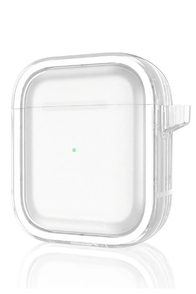 Mey İthalat®  Airpods 4 (4.nesil) Shiny Şeffaf Kılıf - Beyaz