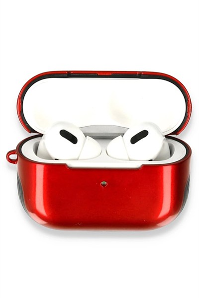 Mey İthalat®  Airpods Pro (1.nesil) 3in1 Kılıf - Kırmızı