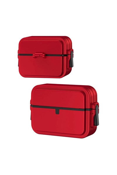 Mey İthalat®  Airpods Pro 2 (2.nesil) 404 Kilitli Kılıf - Kırmızı