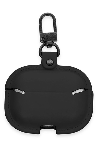 Mey İthalat®  Airpods Pro 2 (2.nesil) Çanta Deri Kılıf - Siyah