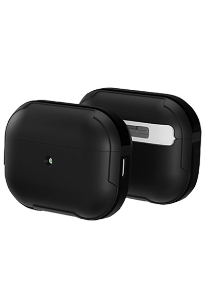 Mey İthalat®  Airpods Pro 2 (2.nesil) MO-A8 Armor Kılıf - Siyah