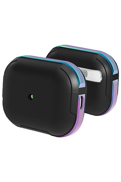 Mey İthalat®  Airpods Pro 2 (2.nesil) MO-A8 Armor Kılıf - Rainbow