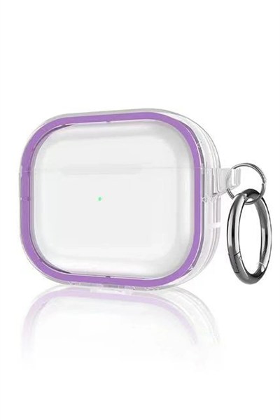 Mey İthalat®  Airpods Pro 2 (2.nesil) Shiny Şeffaf Kılıf - Mor