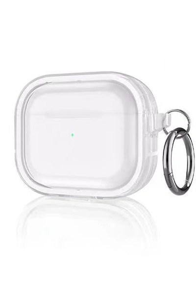 Mey İthalat®  Airpods Pro 2 (2.nesil) Shiny Şeffaf Kılıf - Beyaz