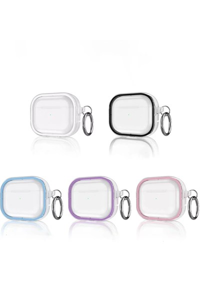 Mey İthalat®  Airpods Pro 2 (2.nesil) Shiny Şeffaf Kılıf - Pembe