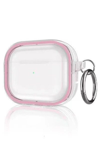 Mey İthalat®  Airpods Pro 2 (2.nesil) Shiny Şeffaf Kılıf - Pembe