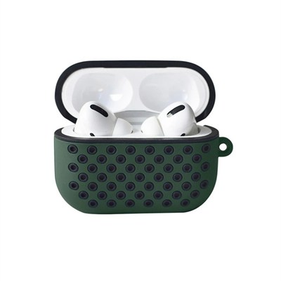 Mey İthalat®  Airpods Pro 2 (2.nesil) Spor Delikli Kılıf - Haki Yeşil-Siyah