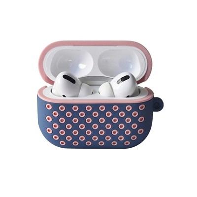 Mey İthalat®  Airpods Pro 2 (2.nesil) Spor Delikli Kılıf - Mavi-Pembe
