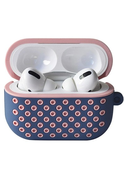 Mey İthalat®  Airpods Pro 2 (2.nesil) Spor Delikli Kılıf - Mavi-Pembe