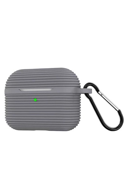 Mey İthalat®  Airpods Pro 3 (3.nesil) Raven Silikon Kılıf - Gri
