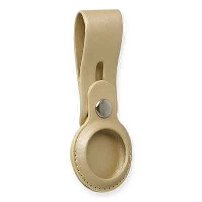 Mey İthalat®  Airtag Askılı Deri Kılıf - Gold
