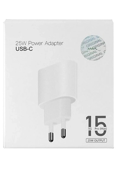 Mey İthalat®  CA-13 25W Type-C Şarj Adaptörü - Beyaz